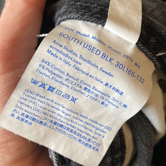 Acne Studios Black Washed Jean - Picture 6 of 6